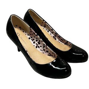 CL By Laundry Women's Black‎ Patent Leather Pumps Size 8.5